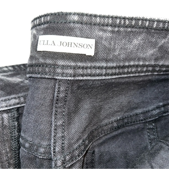 NWOT Ulla Johnson Carmen Acid Washed Blk Button Ankle Straight Fit Jeans Size 6 - Picture 6 of 15